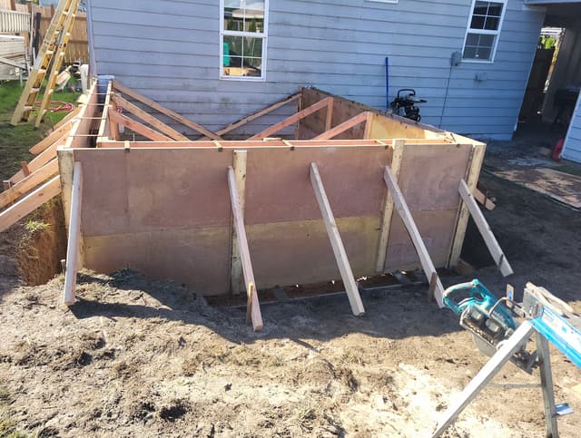 Concrete forms in place