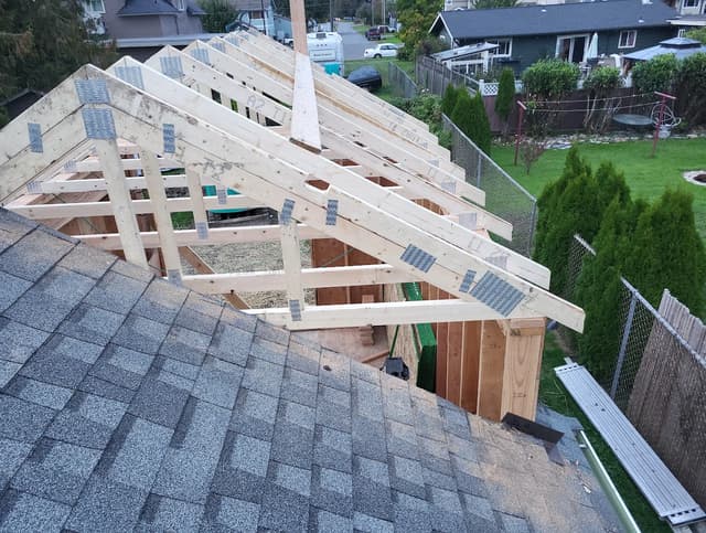 new trusses and framing