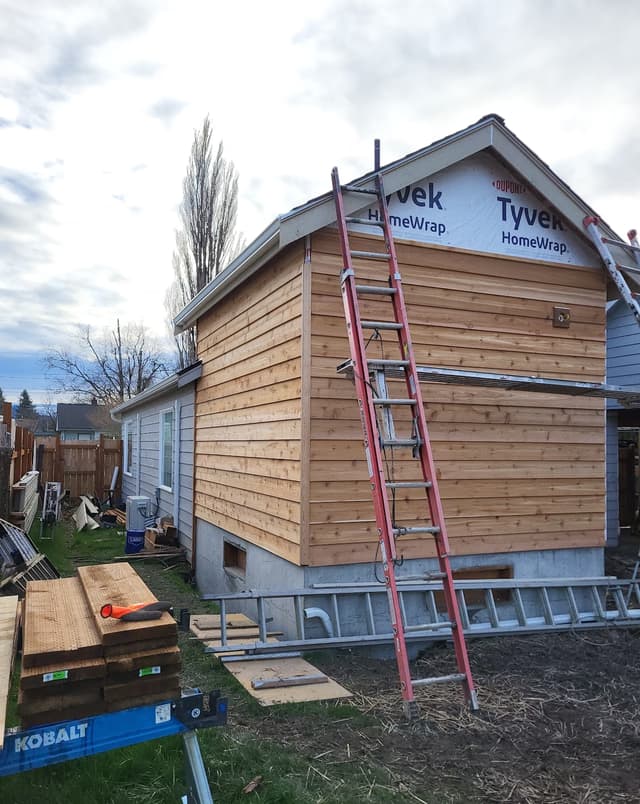 new siding on an addition